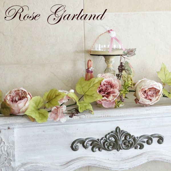 アーティフィシャルフラワー アレンジ ローズ雑貨 キャベッジローズMIX