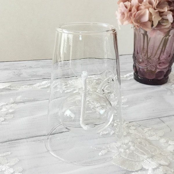 おしゃれ オイルランプ クリア クラフトオイルランプ OLC-04 燃焼時間