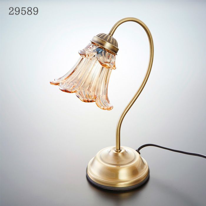 タッチランプ３段回式　ブロンズアイアン　カットガラス　卓上ランプ　テーブルランプ タッチランプ3段回式 ブロンズアイアン カットガラス 卓上ランプ